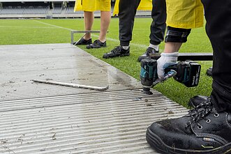 E. Sheerano koncertui ruošiamas Dariaus ir Girėno stadionas