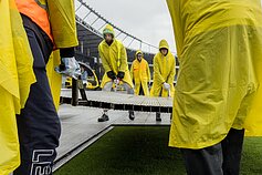 E. Sheerano koncertui ruošiamas Dariaus ir Girėno stadionas