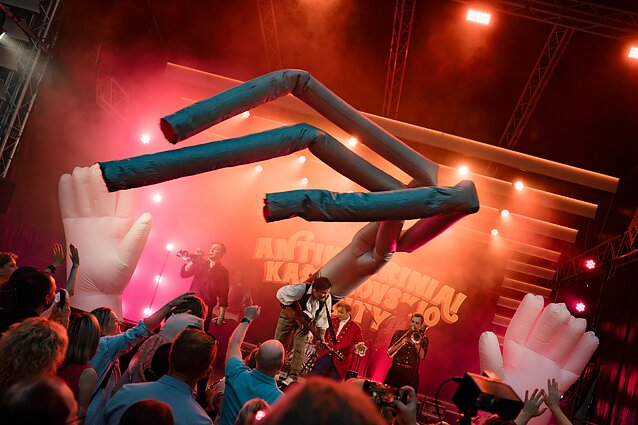 Grupės „Antikvariniai Kašpirovskio dantys“ koncerto akimirka