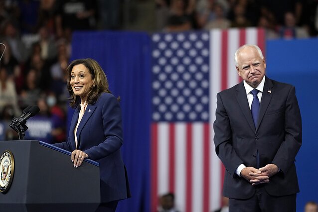 Kamala Harris ir Timas Walzas