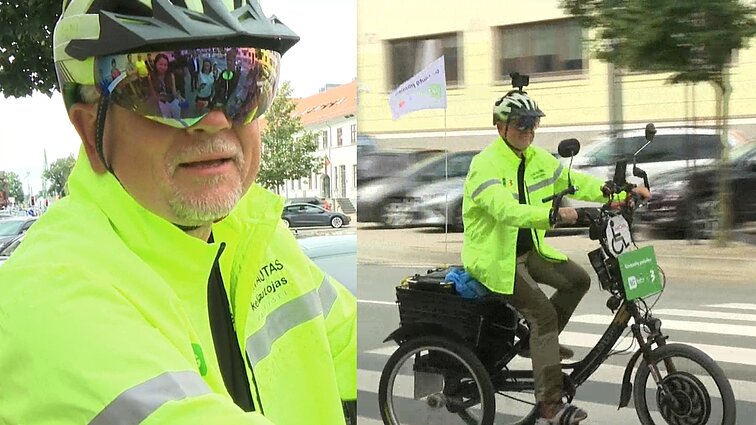 Negalią turintis klaipėdietis Gintautas siekia rekordo: nori apvažiuoti Lietuvą triračiu