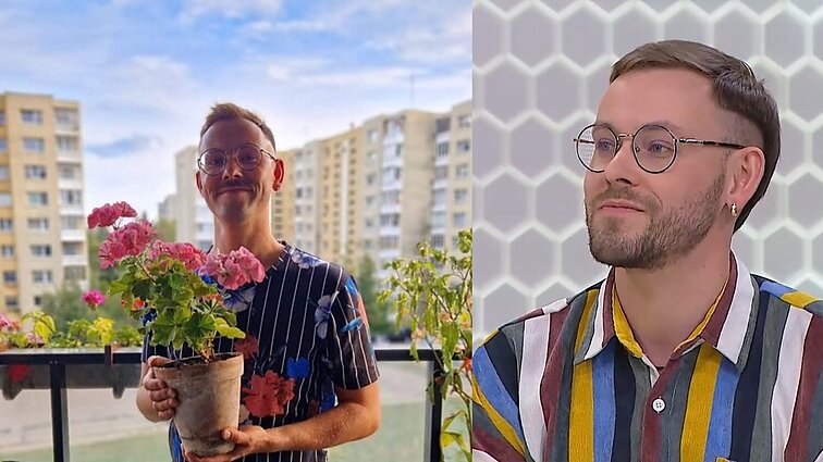 Balkone sodą puoselėjantis Mindaugas: nepaisykite klišių, kad auginti gėles – nevyriška