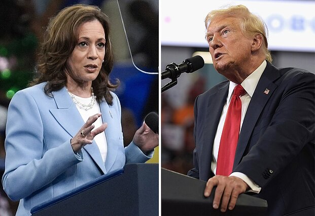Lyg amerikietiški kalneliai: euforija dėl Harris atitraukė dėmesį nuo pirmavusio Trumpo