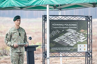 Launching ceremony for the construction of a military campus in Rūdninkai that will host a German brigade