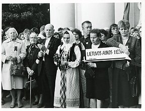 Vaizdai iš Baltijos kelio akcijos