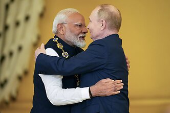 Narendra Modis ir Vladimiras Putinas