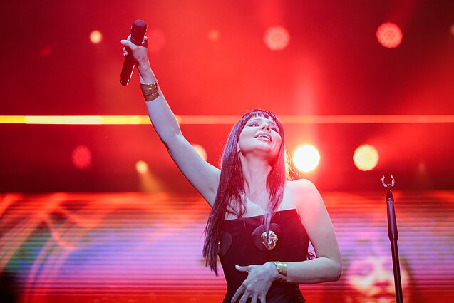 Monikos Liu koncerto „Sostinės dienose“ akimirka 