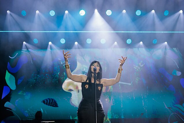 Monikos Liu koncerto „Sostinės dienose“ akimirka 