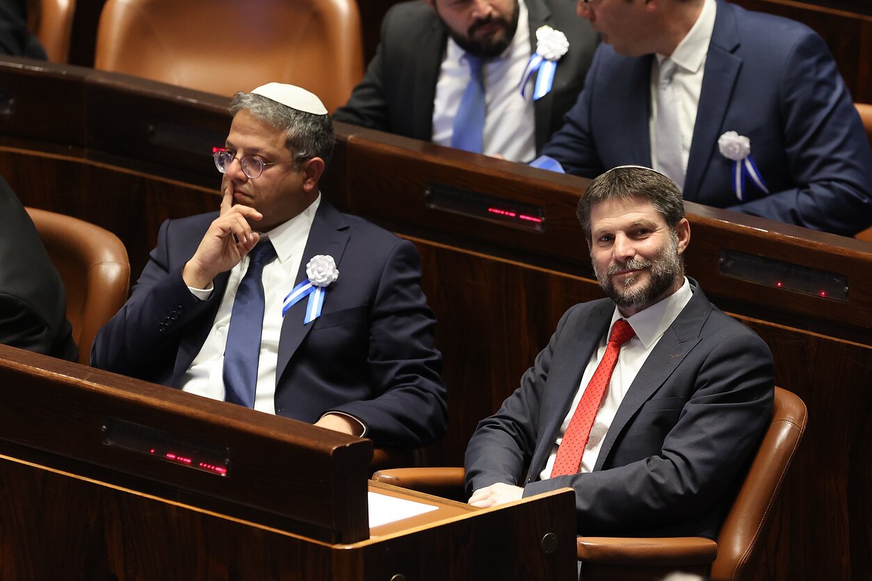 Israel’s National Security Minister Itamar Ben Gvir and Finance Minister Bezalel Smotrich 