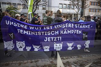 Protestai prieš partiją „Alternatyva Vokietijai“