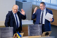 Seimas svarsto Andriaus Kubiliaus kandidatūrą į Europos Komisiją. Andrius Kubilius ir Žygimantas Pavilionis