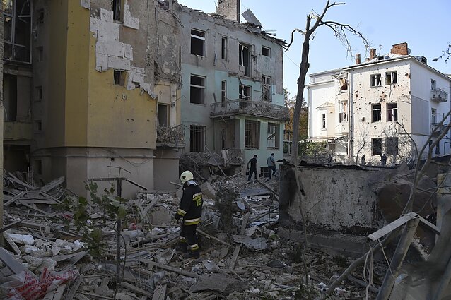 Naujausią rusų raketų ataką savomis akimis išvydę žurnalistai: situacija labai sudėtinga