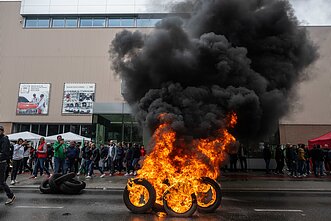 „Audi“ darbuotojų streikas Belgijoje