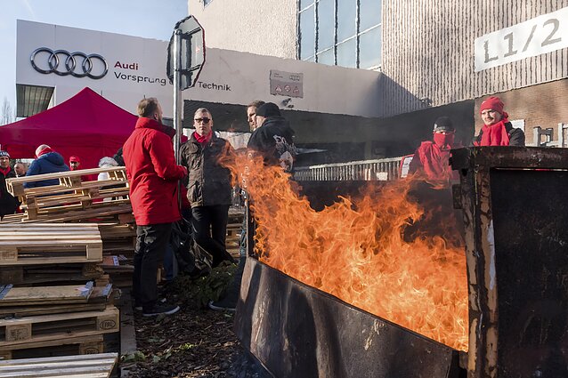„Audi“ darbuotojų streikas Belgijoje
