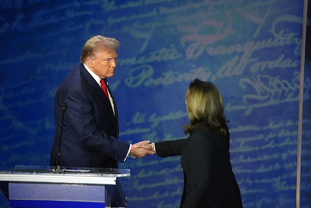 JAV prezidento rinkimų debatuose susitinka Kamala Harris ir Donaldas Trumpas