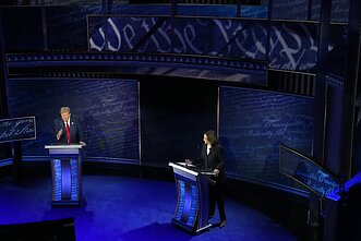 JAV prezidento rinkimų debatuose susitinka Kamala Harris ir Donaldas Trumpas