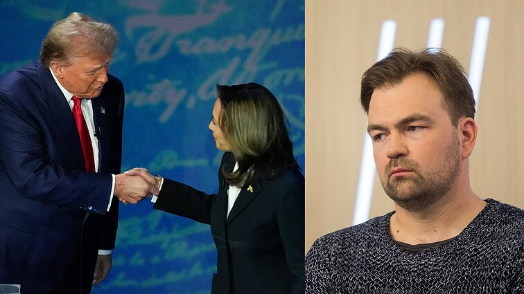 Į prezidentės vaidmenį įsijautusi Harris ir įpykęs Trumpas: kas laimėjo debatus?