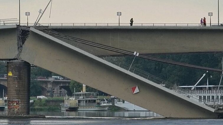 Drezdene sugriuvo dalis tilto: pirminiais duomenimis žmonės nenukentėjo