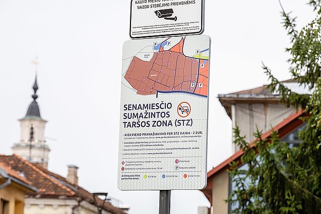 Kauno senamiestyje sumažinus taršos zonas, biudžetą papildė 12 tūkst. eurų
