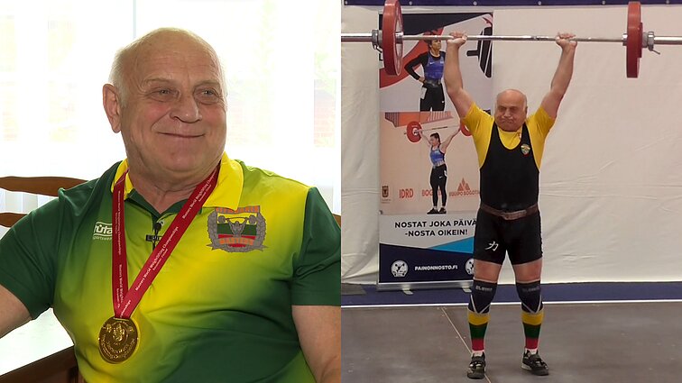 Iš komos – į sporto aukštumas: 75-erių Vladas tapo Pasaulio sunkumų kilnojimo čempionu