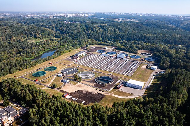 Vilniaus nuotekų valykla iš drono