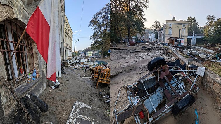 Lenkai su ašaromis žvelgė į vaizdą po potvynio: vanduo vertė bažnyčios duris ir altorius