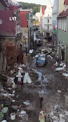 Stichinė nelaimė Lenkijoje: potvynių sukelta žala