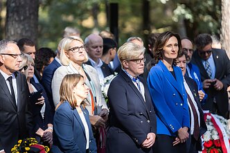 PM Ingrida Šimonytė and Parliament Speaker Viktorija Čmilytė-Nielsen at Paneriai Memorial PM Ingrida Šimonytė and Parliament Speaker Viktorija Čmilytė-Nielsen at Paneriai Memorial