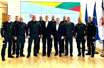 Agnė Bilotaitė susitiko su policijos vadovais