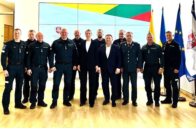 Agnė Bilotaitė susitiko su policijos vadovais