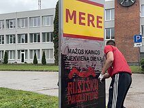 Prekybos centro „Mere“ parduotuvės reklaminis stendas Kaune