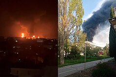 Kryme užsidegė naftos saugykla