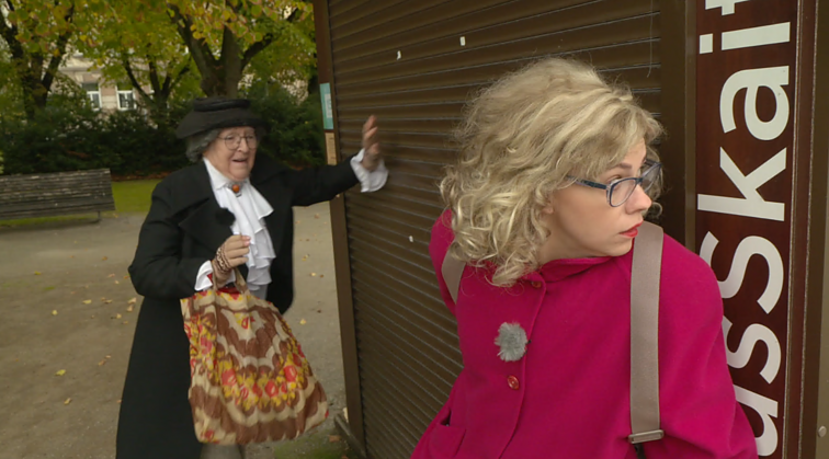 Dviračio žinios. Senjorė Apolionija Armonaitei: gal galėčiau paimti į jus mestą piniginę?