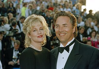 Donas Johnsonas ir Melanie Griffith Donas Johnsonas ir Melanie Griffith