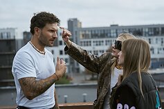 Vaido Baumilos ir Rūtos Loop klipo filmavimo akimirka Vaido Baumilos ir Rūtos Loop klipo filmavimo akimirka