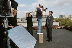 Vaido Baumilos ir Rūtos Loop klipo filmavimo akimirka Vaido Baumilos ir Rūtos Loop klipo filmavimo akimirka