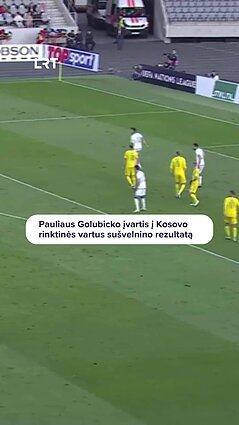 Lietuvos rinktinė pelno pirmąjį įvartį