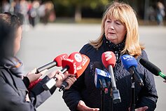 Vilija Blinkevičiūtė balsavo išankstiniuose Seimo rinkimuose