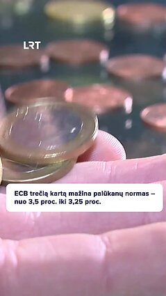 ECB dar kartą sumažino palūkanų normas