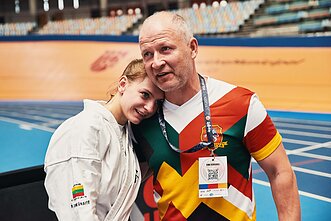 Brigita Svinkūnaitė su treneriu