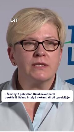 Šimonytė: baigiame kadenciją, kai Lietuvos ekonominė situacija geriausia