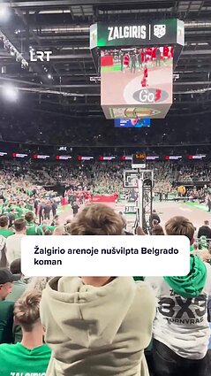 „Žalgirio“ sirgaliai nušvilpė Belgrado „Crvena Zvezda“ komandą