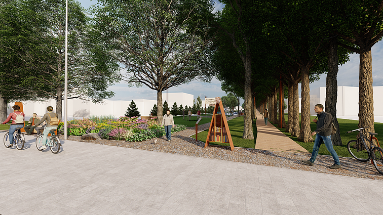 Liepų alėjos vizualizacija