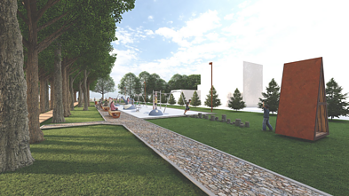 Liepų alėjos vizualizacija