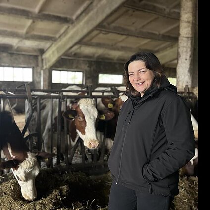 Pieno ūkio šeimininkė Inga Bužavienė iš Pakruojo rajono.