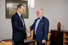 Valdančiosios koalicijos formavimas, socialdemokratai susitinka su Liberalų sąjūdžiu; Gintautas Paluckas, Juozas Olekas