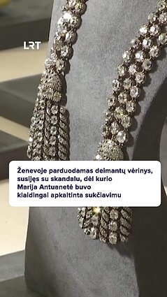 Parduodamas skandalingas Marijos Antuanetės deimantų vėrinys