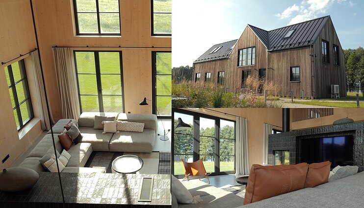 Savaitgalio namai – kaip dvaras: karaliauja ne interjeras, o gamta už lango