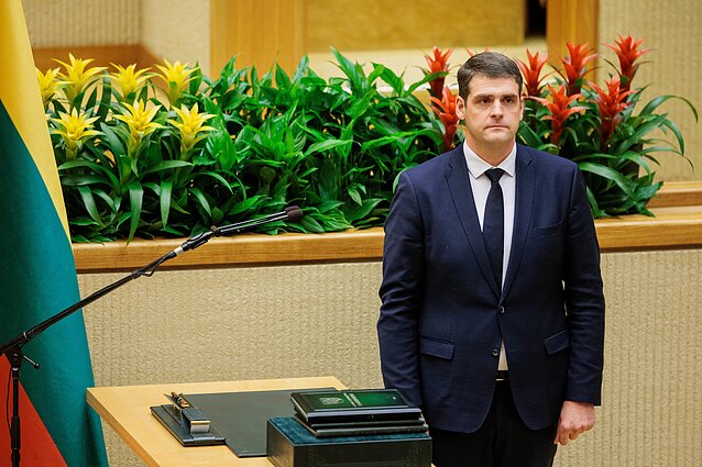 Niespodzianka dla Žemaitaitisa: część opozycji opuściła salę, gdy składał przysięgę