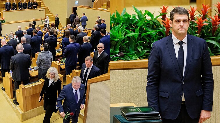 „Būsimos kadencijos simbolis“: įvertino opozicijos akibrokštą Žemaitaičiui Seimo salėje